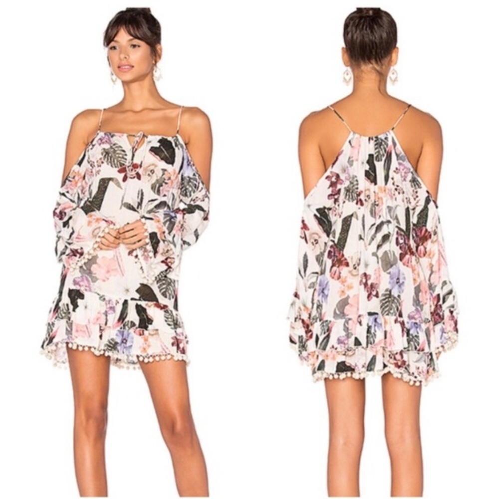 NWT lovers + friends tropical oasis floral dress.